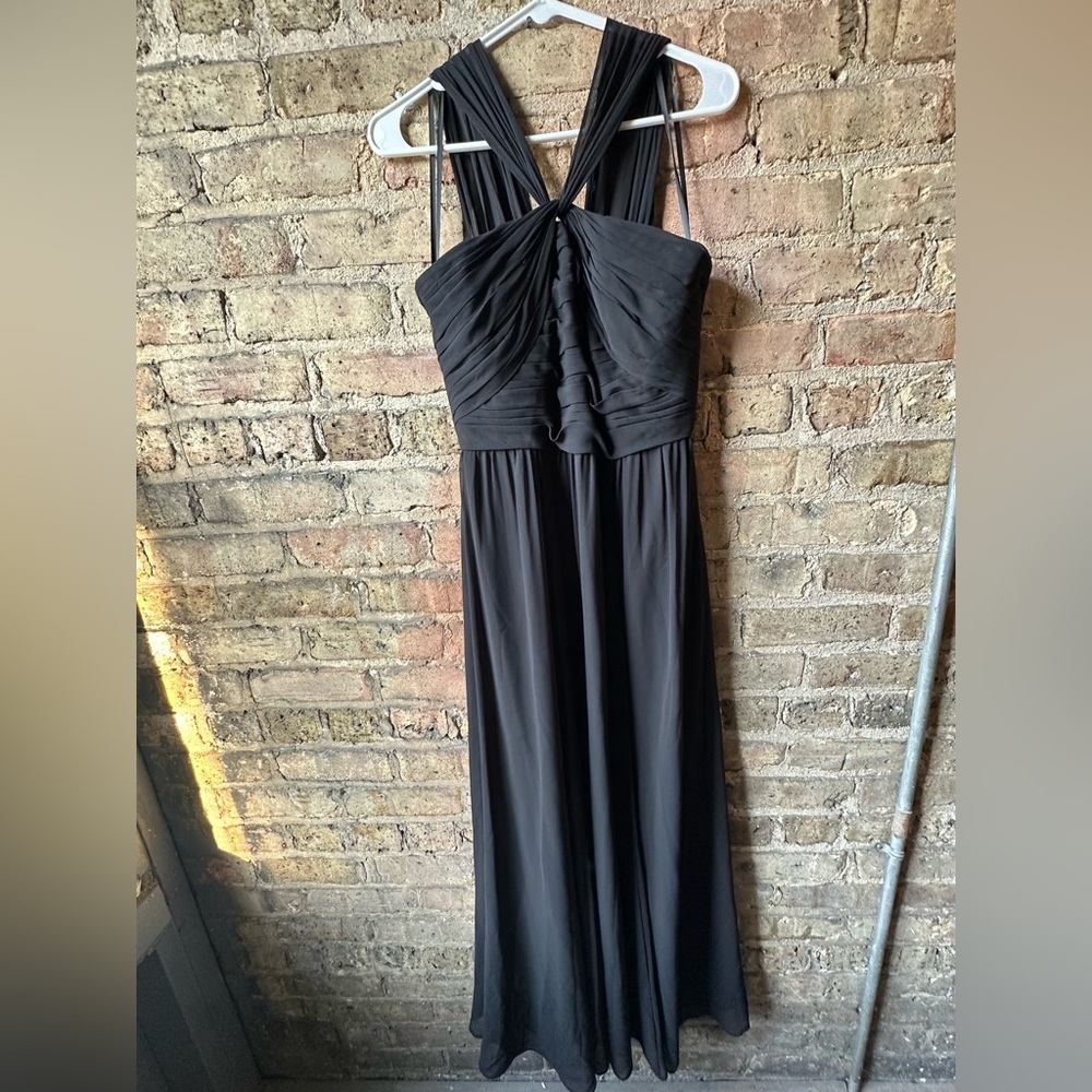 Ralph Lauren Black Ruched Halter Maxi Dress - Picture 5 of 6
